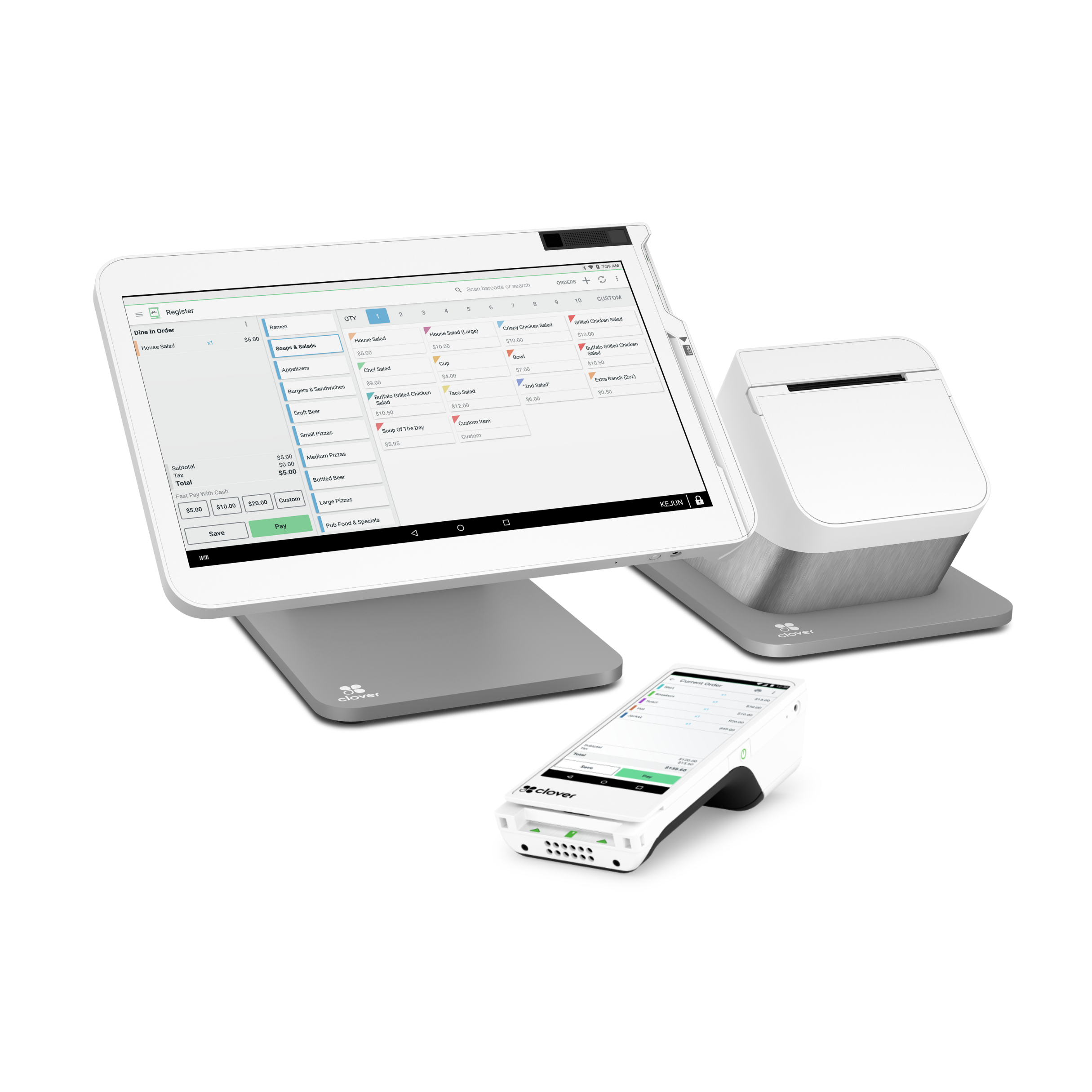 Clover Station Duo + Flex POS Bundle | Dual-Screen System + Mobile